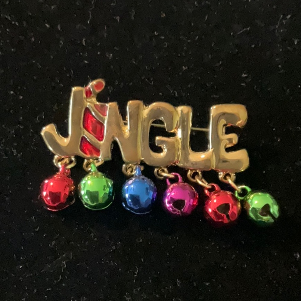 Cute & Colorful Christmas Jingle Bell Brooch